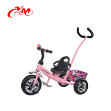 Neues Modell 2 in 1 Dreirad für Babyspielwaren / Fahrt auf Baby rosa Trike 3 Räder / hochwertiges Babyleichtfahrpedaldreirad mit Griff